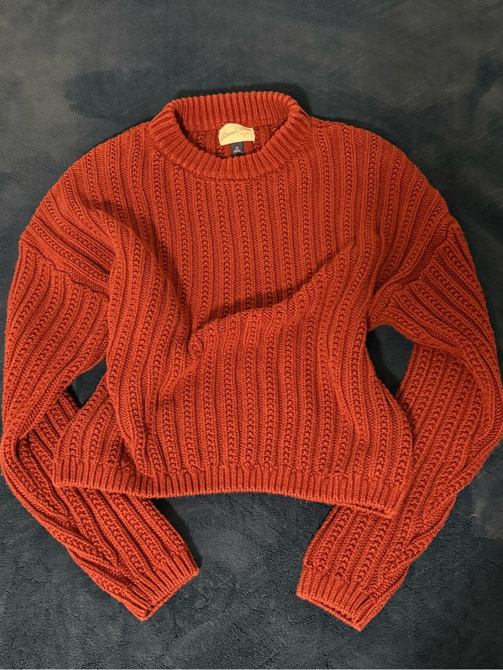 Universal Thread Rust Cable Crewneck Sweater - Women's